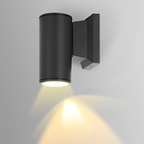 Image of Aigostar Outdoor Wall Lights Mains Powered, IP65 Outside Lights Exterior Wall Sconce, Aluminum Indoor Wall Lights Max 35W GU10 Wall Light for Front Door, Garage, Porch, Garden, Balcony, Patio