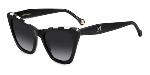 Image of GAFAS CAROLINA HERRERA - Modelo: HER 0129/S C: BLACK WHITE Eye size: 55_Bridge size: 21 / Polarized: No
