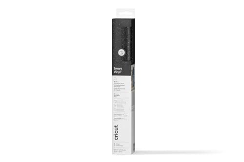 Image of Cricut Smart Permanent Vinyl, Shimmer Black, 33cm x 91.4cm, Self-Adhesive Vinyl Sheet | Ideal for Customising Mugs, Bottles, Labels, Signs & DIY Crafts, for All Cutting Machines