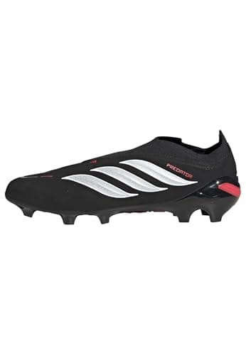 Image of adidas Unisex Predator League Laceless Firm Ground Football Boots, core Black/FTWR White/Lucid red, 5 UK