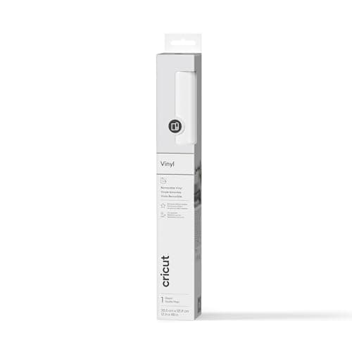 Image of Cricut Permanent Adhesive Vinyl Sheet | 30.5 cm × 1.2 m | Matte White | Self-Adhesive Vinyl for All Cutting Machines