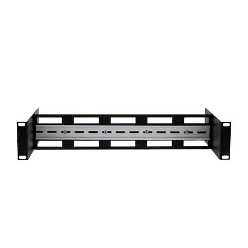 Image of BinLeeVision 19 inch Width Rack Mount Din Rail Kit Height Adjustable Rackmount Rail Shelf Max Load Capacity 33LBS Aluminum Alloy High Strength for Hardware Components Mounting Switch