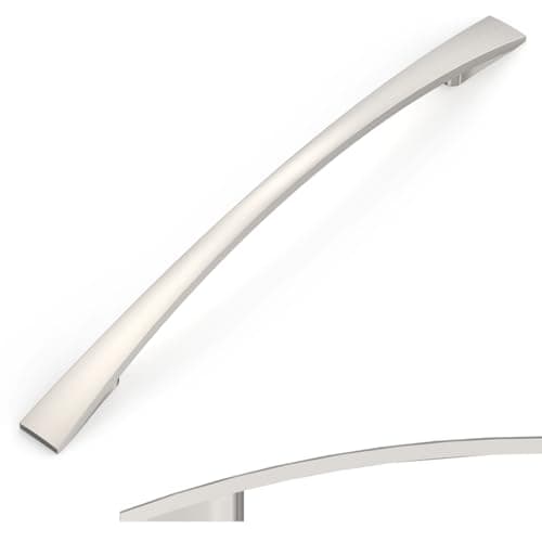 Image of Amerdeco 10 Pack Brushed Satin Nickel Cabinet Pulls 6.3 Inch(160mm) Hole Centers Kitchen Cabinet Handles Solid Zinc Alloy Cabinet Hardware Drawer Pulls AM010