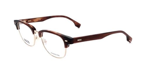 Image of HUGO BOSS BOSS 1382 Gold brown horn 50/19/145 MAN Eyewear Frame