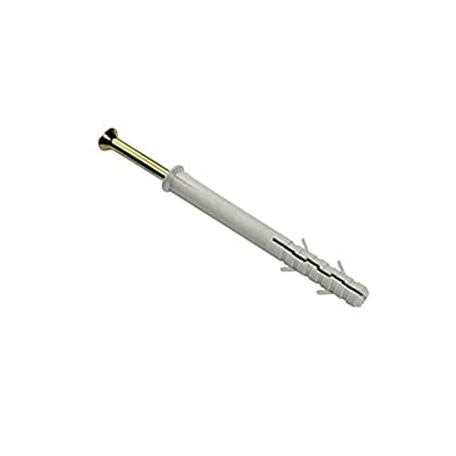 Image of Merriway BH05912 (10 Pcs) Screw Type Solid Wall Frame Fixing with Nylon Plug, M8 x 120 mm (5/16 Inch x 4.3/4 Inch) - Pack of 10 Pieces
