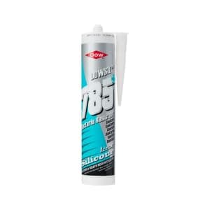 Image of Dowsil 785 Bacteria Resistant Acetoxy Silicone Sealant, White, 310ml