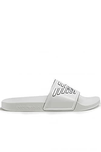 Image of Emporio Armani Eagle Slider Mens Pool Shoes White 10.5 (45)