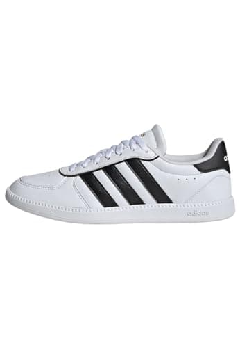 Image of adidas Women's BREAKNET Sleek Shoes, FTWR White/core Black/Gold met., 6 UK