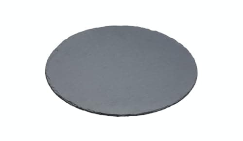 Image of Artesa Slate Lazy Susan Turntable Platter, Large Rotating Serving Platter, Ideal Cheese Board for Dinner Parties, Family Meals and Events, 35 cm,Black