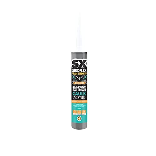 Image of SX Siroflex Rainproof Exterior Caulk Acrylic White – Instantly Rain Resistant Long Lasting Flexible Seal Overpaintable Suitable for Interior and Exterior applications – 310ml