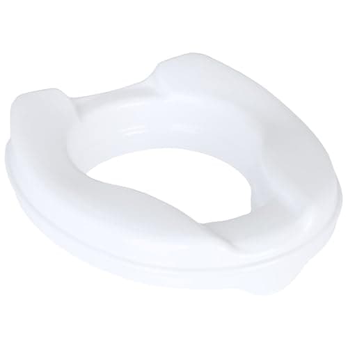 Image of Homecraft Raised Toilet Seat 2 Inch (5 cm) – Toilet Riser for Elderly, Disabled and Post Surgery Recovery – Lightweight, Hygienic Bathroom Aid – Fits Standard Toilets – 190 kg Capacity, White