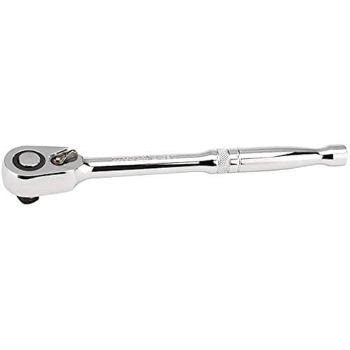Image of Draper 26507 1/2-Inch Square Drive 72 Tooth Reversible Ratchet with Solid Handle, Silver