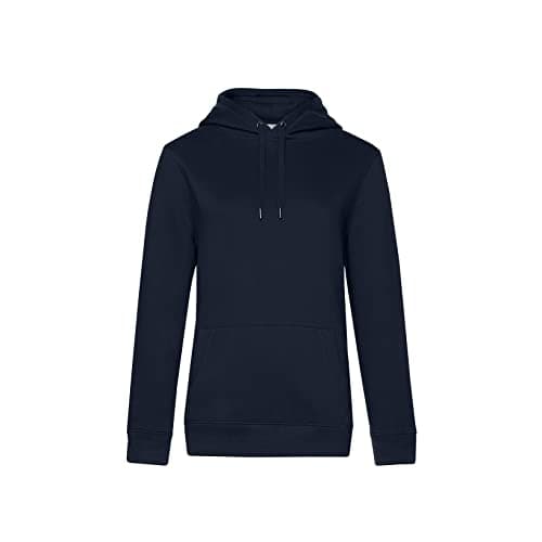 Image of B&C Collection Queen Hoodie for Women, Brushed Fleece, Regular Fit, Premium Hoodie, Environmentally Friendly Hoodie, Women's Hoodie, Durable (XXXL, Heather Grey), navy, XS/S