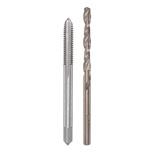 Image of sourcing map Tap & Bit Sets, 8#-32 UNC 2B Straight Flute Machine Thread Milling Tap, 3.3mm M35 Cobalt High Speed Steel (HSS-CO) Twist Drill Bit