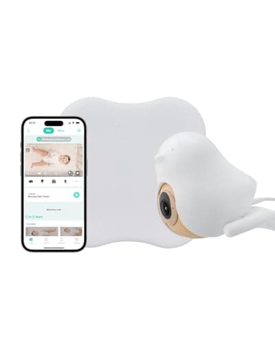 Image of CuboAi Sleep Safety Bundle for Proactive Safety Alerts & Breathing Motion Detection: 2.5K QHD Night Vision WiFi Baby Monitor Camera, 2-way Audio, Temperature & Humidity Sensor, Lullabies & App Control