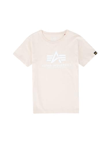 Image of Alpha Industries Unisex Kid's Basic Teens T-Shirt, Jet Stream White/White, 4 Years