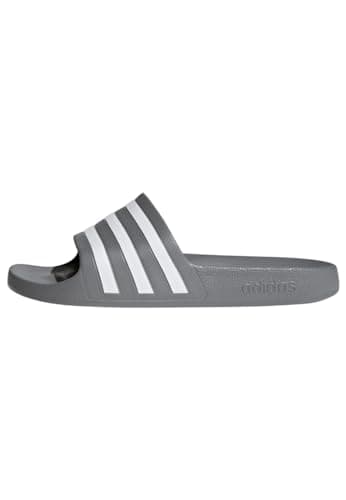 Image of adidas Unisex Adilette Aqua Slides, Grey Three / Cloud White / Grey Three, 10 UK