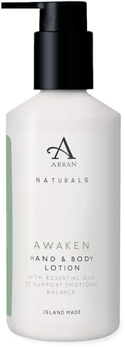 Image of Arran Sense of Scotland Naturals Awaken Hand & Body Lotion (300ml) with Mint, Eucalyptus, Aloe Vera, and Shea Butter – Fast Absorbing, Vegan, and Cruelty-Free Hydration