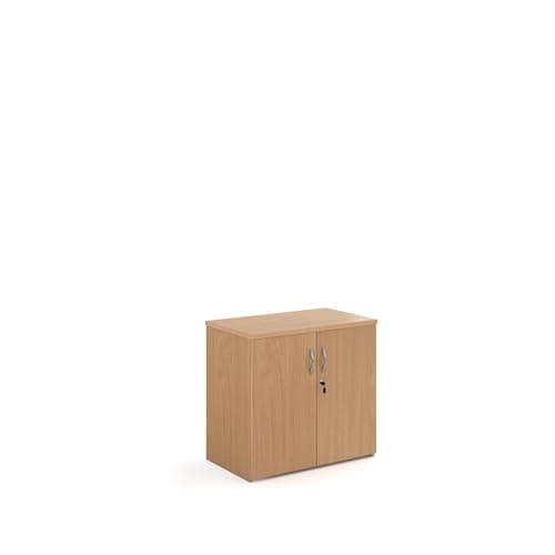 Image of Mr Office Universal double door cupboard 740mm high with 1 shelf, Beech