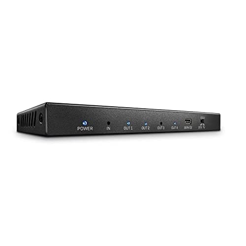 Image of Lindy 4 Port HDMI 2.0 18G Splitter, 4K@60Hz 4:4:4, HDR, HDCP 2.2, EDID, Connects 4 displays to a single device; Sky, BT, Virgin, Xbox, PlayStation, PC, Laptop, Mac, Blu ray