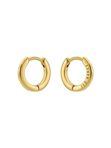 Image of Ted Baker Crislie Logo Hoop Earrings (12mm) For Women (Gold)