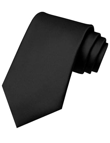 Image of RBOCOTT Black Tie Mens Necktie for Business and Wedding Party(31)