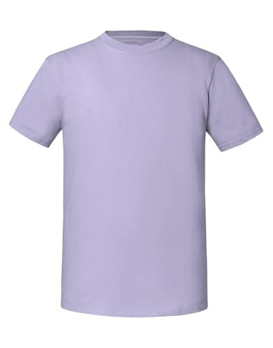 Image of COOZO Men's Classic Blank Ringspun Premium Crew Neck Short Sleeve T-Shirt - Soft Lavender - 3XL