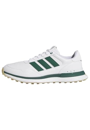 Image of adidas Men's S2G 26 Leather Spikeless Golf Shoe, FTWR White/Collegiate Green/Gum 3, 7 UK