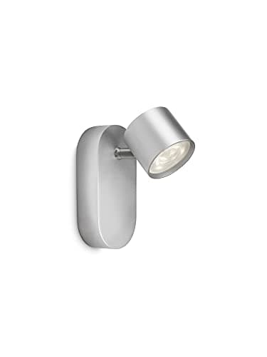 Image of Philips MyLiving Star Single Spotlight (Integrated 1 x 3 W LED Bulb) - Aluminium, Silver