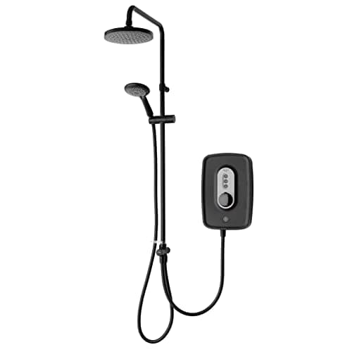 Image of Triton Showers Danzi DuElec™ | Shower Electric | 9.5 KW I Black I Electrical Showers | with Rainfall Showerhead and Anti Twist Hose | Best Electric Shower Units for Bathrooms
