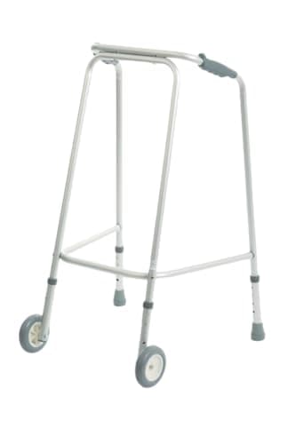Image of Walking Frame Ultra Narrow, Lightweight Aluminium with Wheels, Height Adjustable, Ergonomic Hand Grips, Non-Slip Ferrules S63210.M - Medium