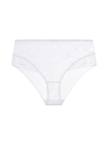 Image of DORINA Perfect Lace Midi Briefs – Seamless Look & Breathable Material – Soft Stretch Underwear for Invisible Layering, White