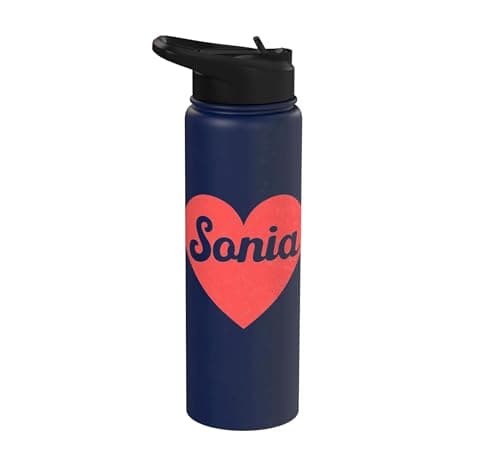 Image of I Heart Sonia - First Names and Hearts, I Love Sonia Stainless Steel Insulated Water Bottle