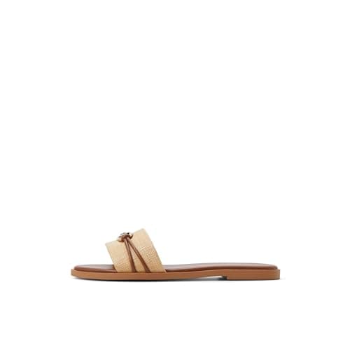 Image of ALDO Women's Vasia Flat Sandal, Natural, 8 UK