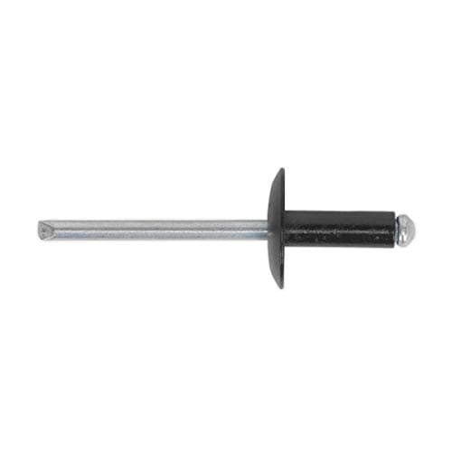 Image of Sealey RAB4814L Aluminium Rivet Black Large Flange 4.8 x 14mm Pack of 200, Silver