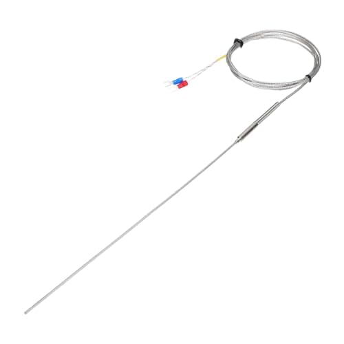 Image of sourcing map E Type Thermocouple Temperature Sensor Probe 2x250mm (0 to 800C) 5ft Temperature Controller