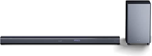 Image of Sharp HT-SBW800 5.1.2 Soundbar, 570W Dolby Atmos Soundbar with Subwoofer for TV with Wireless Bluetooth, Surround Sound, 4K Pass-Through, Aux, HDMI ARC/CEC & USB Playback, Table Top Sound Bar - Black
