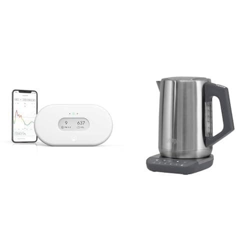 Image of Airthings 2960 View Plus - Radon and Air Quality Monitor with PM 2.5, CO2, VOC & Ninja Perfect Temperature Kettle, 1.7L, with Temperature Control, LED Display