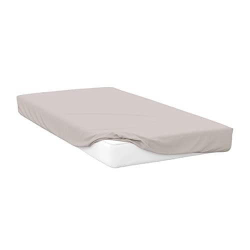 Image of Belledorm 400 Thread Count 100% Egyptian Cotton 15 Inch Extra Deep Fitted Sheet, Oyster, Super King