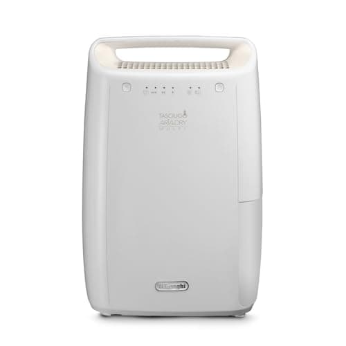Image of De'Longhi Tasciugo AriaDry - Portable Home Dehumidifier with 3-Action Filtration System, Moisture Absorber 10L/Day, Clothes Dryer, Anti-Mold, Low Noise Level, White (DEX210SF)