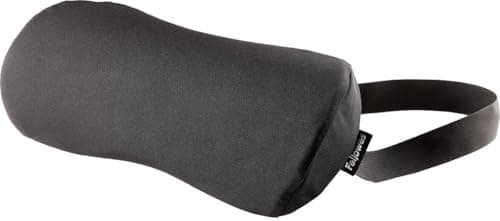 Image of Fellowes Breyta Lumbar Cushion – Ergonomic Back Support, Adjustable Strap, Compact & Portable, Eco-Friendly Materials, 5-Year Warranty, Ideal for Office & Home Use