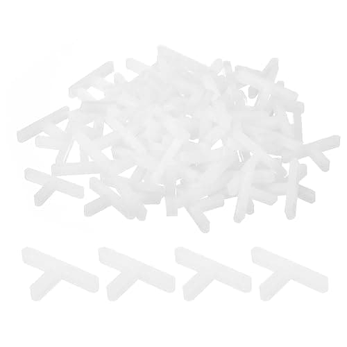 Image of sourcing map 500Pcs Wall Floor Tile Plastic T Shape Spacers Tiling Tools 2.5mm 3/32" Tile Spacers for Ceramic Tile Installation, White