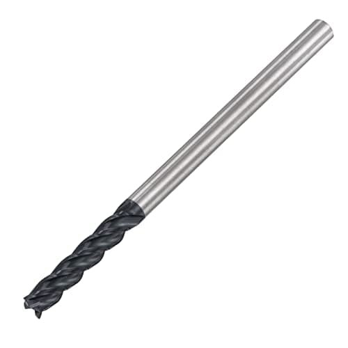 Image of sourcing map Square Nose End Mill, 6mm Tip Dia Solid Carbide AlTiN Coated CNC Router Bits 4 Flute Spiral Milling Cutter HRC45 with 6mm Shank 100mm (4-inch) Length