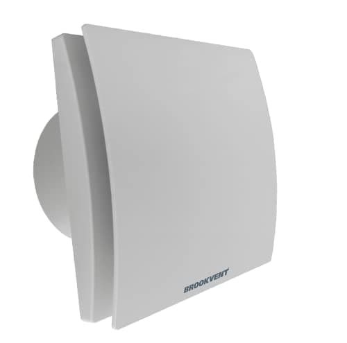 Image of Brookvent Airstream XE+ 150HT Bathroom Extractor Fan – 150mm/6 | 70 l/s Airflow | Low Energy 24W | IPX4 Rated | Quiet Operation | Wall & Ceiling Mount | 2-Year Warranty (150mm, Humidistat & Timer)