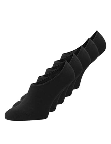 Image of Jack & Jones NOS Men's Jacbasic Multi Short Sock 5 Pack Noos Ankle Socks, Black (Black Detail: Black), One size