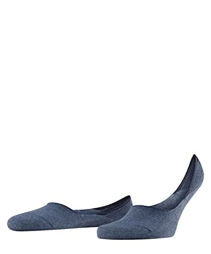Image of FALKE Men's Invisible Step Medium Cut M In Cotton No-Show Plain 1 Pair Liner Socks, Blue Navy Melange 6127, 8.5-9.5