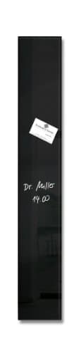 Image of SIGEL GL100 Premium Glass magnetic Board, glossy surface, 12 x 78 cm, easy mounting, Black - Artverum