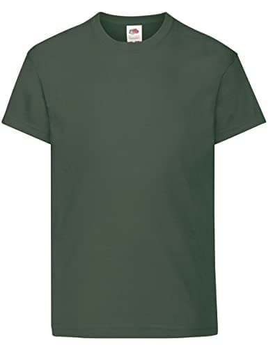 Image of Fruit of the Loom Kid's Original T-Shirt Single Bottle Green