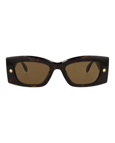 Image of Alexander McQueen Am0426s Sunglasses, Havana-Havana-Brown, 51 cm