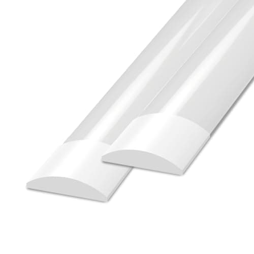 Image of Ledvion - 2-Pack, LED Batten Light, 5ft, IP20, 40W, 140lm/W, Cool White, 6500K, Slim Profile, Garage Lighting, Fluorescent Light Tubes, Tube Light, Loft Light